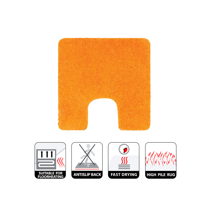 Spirella Tapis De Bain Microfibre HIGHLAND 55x55cm Orange Spirella