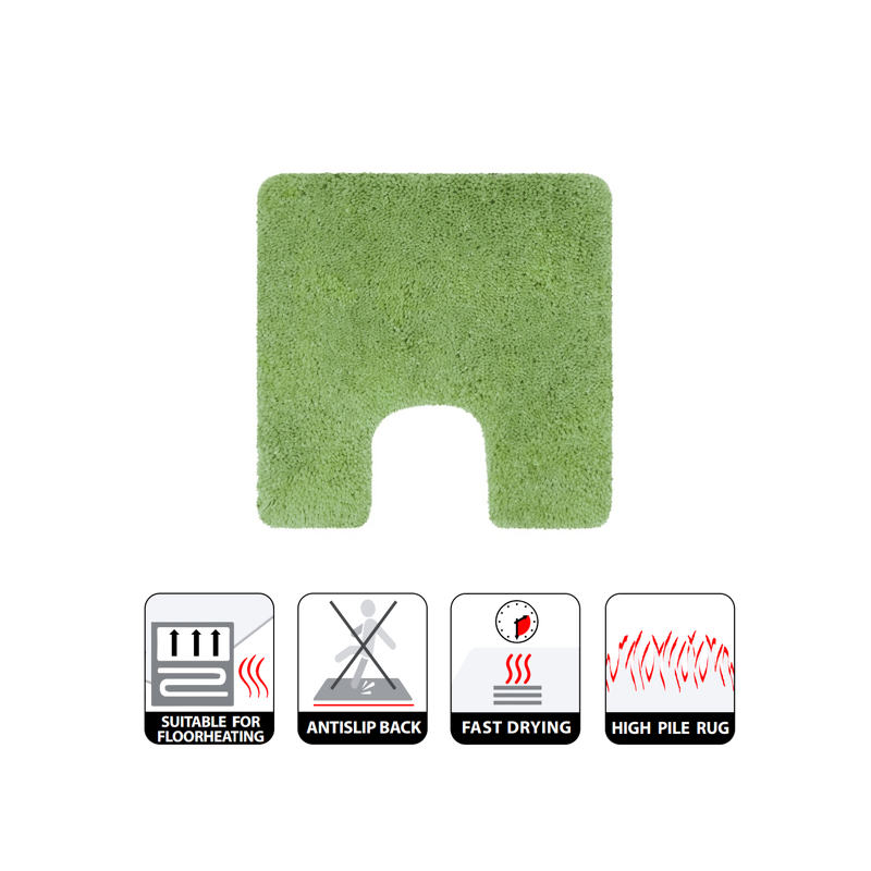Spirella Tapis De Bain Microfibre HIGHLAND 55x55cm Vert Olive Spirella