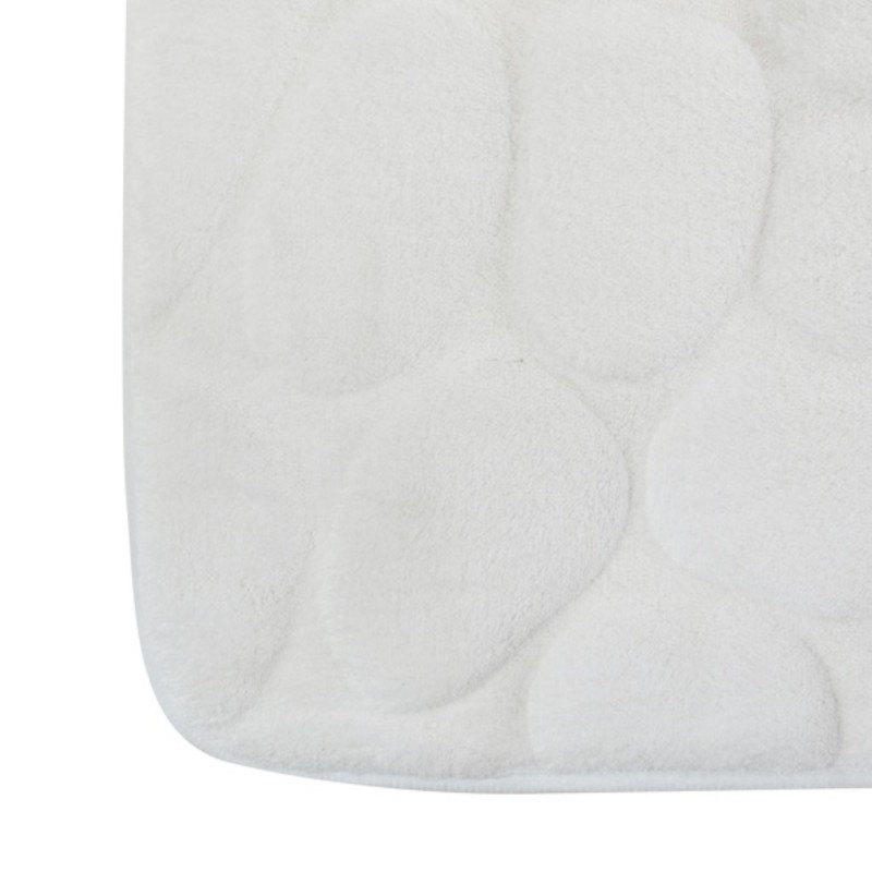 Spirella Tapis De Bain Microfibre PEBBLE 40x60cm Blanc MSV