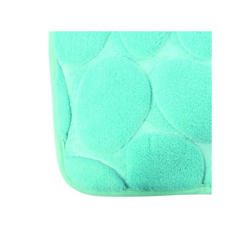 Spirella Tapis De Bain Microfibre PEBBLE 40x60cm Bleu Turquoise MSV