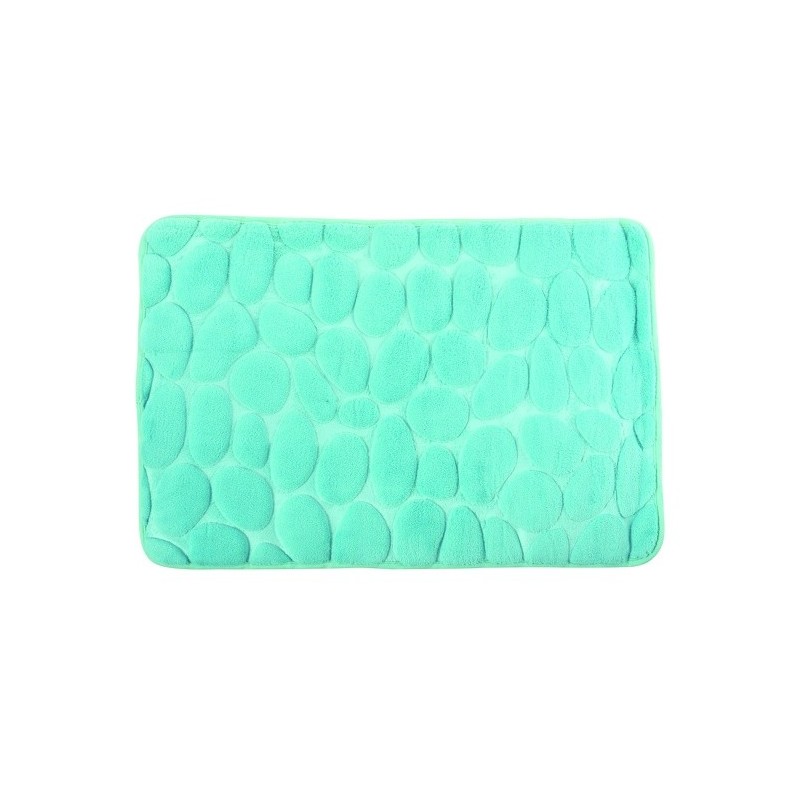 spirella Tapis de bain Microfibre PEBBLE 40x60cm Bleu Turquoise MSV