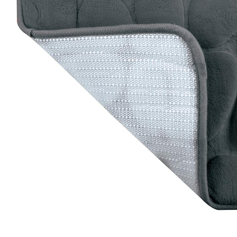 Spirella Tapis De Bain Microfibre PEBBLE 40x60cm Gris Foncé MSV
