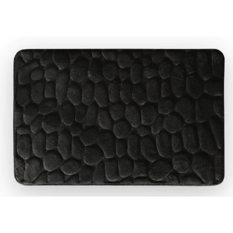 spirella Tapis de bain Microfibre PEBBLE 40x60cm Noir MSV