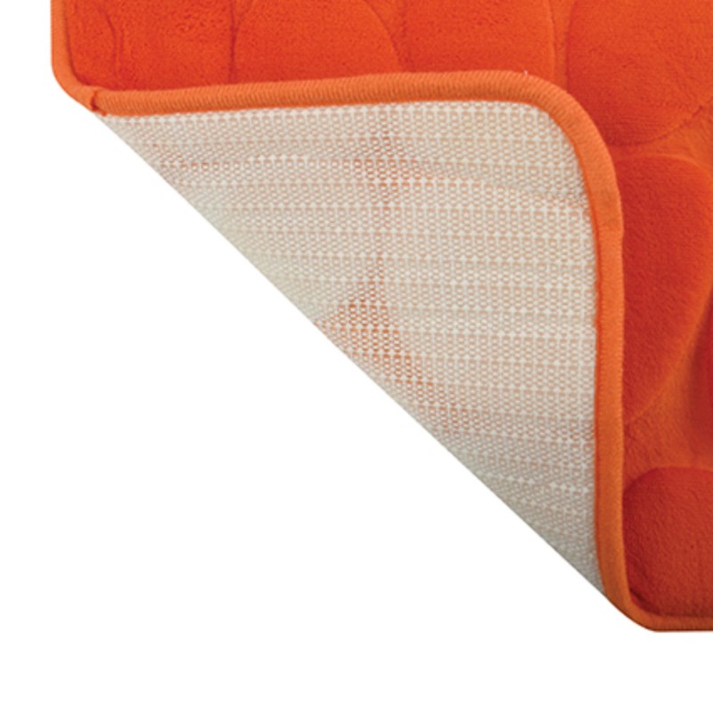 Spirella Tapis De Bain Microfibre PEBBLE 40x60cm Orange Foncé MSV
