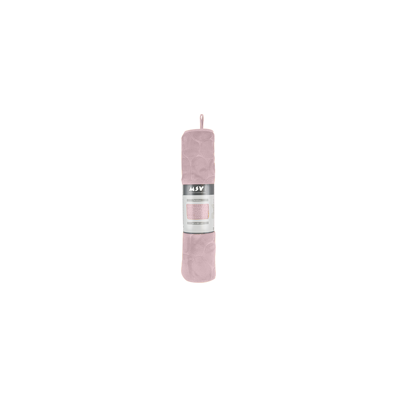 Spirella Tapis De Bain Microfibre PEBBLE 40x60cm Rose Pastel MSV