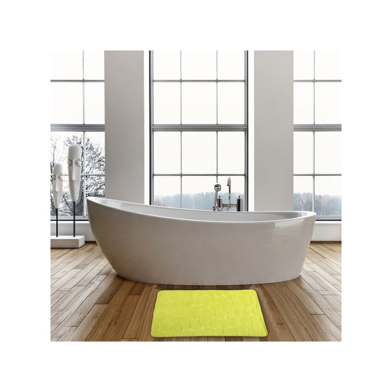 Spirella Tapis De Bain Microfibre PEBBLE 40x60cm Vert MSV