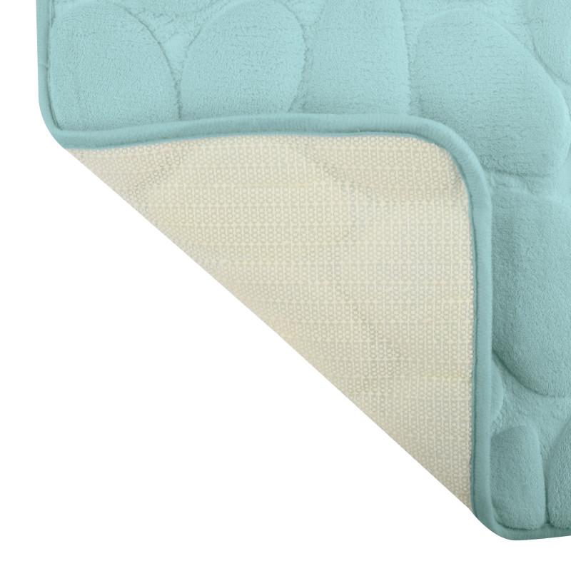 Spirella Tapis De Bain Microfibre PEBBLE 40x60cm Vert Pastel MSV