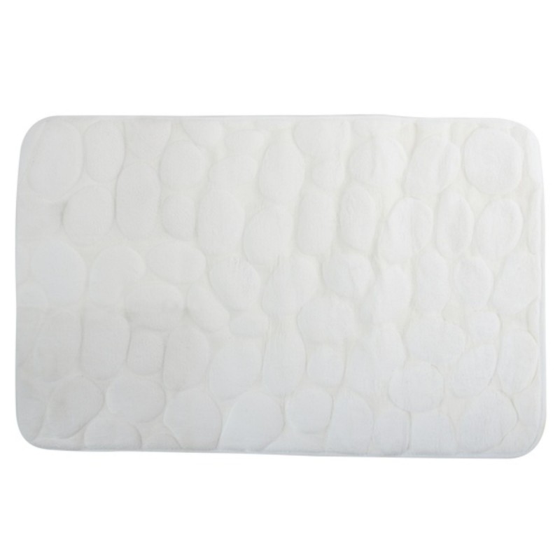 Spirella Tapis De Bain Microfibre PEBBLE 50x80cm Blanc MSV