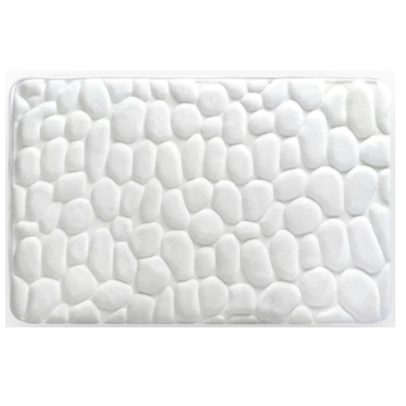 spirella Tapis de bain Microfibre PEBBLE 50x80cm Blanc MSV