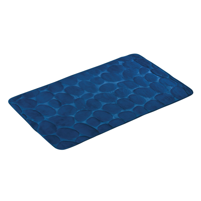 Spirella Tapis De Bain Microfibre PEBBLE 50x80cm Bleu Marine MSV