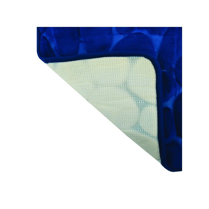 Spirella Tapis De Bain Microfibre PEBBLE 50x80cm Bleu Marine MSV