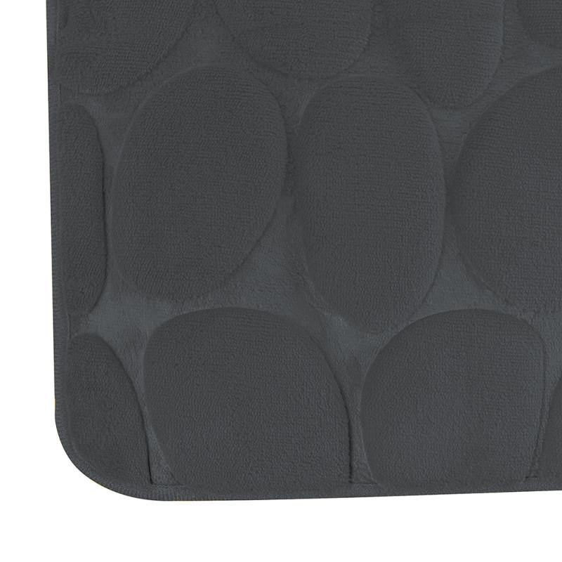Spirella Tapis De Bain Microfibre PEBBLE 50x80cm Gris Foncé MSV