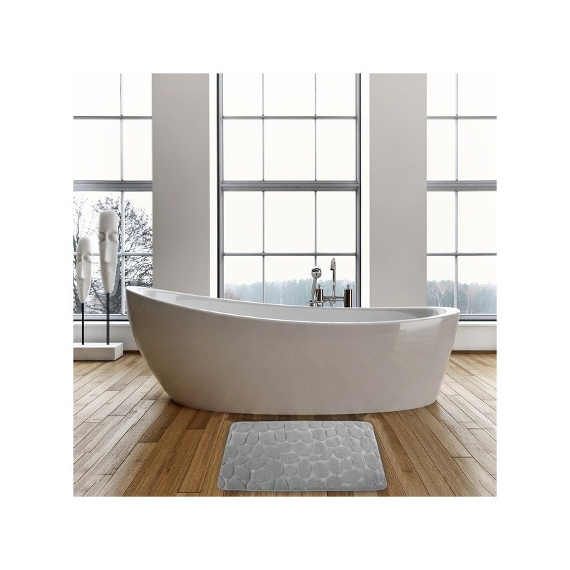 Spirella Tapis De Bain Microfibre PEBBLE 50x80cm Gris MSV