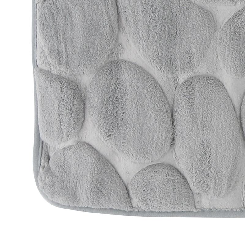 Spirella Tapis De Bain Microfibre PEBBLE 50x80cm Gris MSV