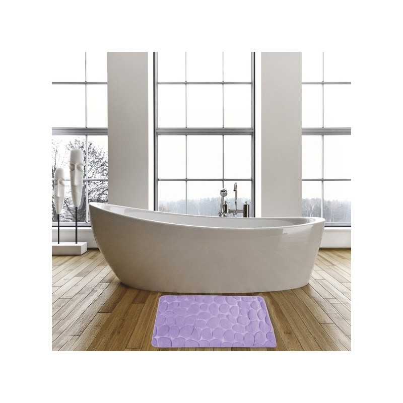 Spirella Tapis De Bain Microfibre PEBBLE 50x80cm Lavande MSV