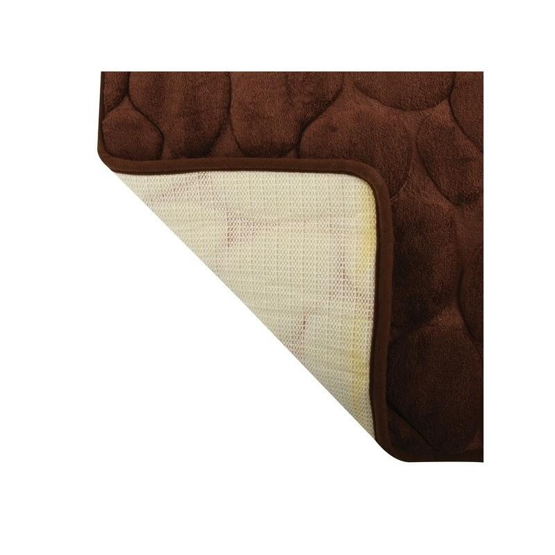 Spirella Tapis De Bain Microfibre PEBBLE 50x80cm Marron Chocolat MSV