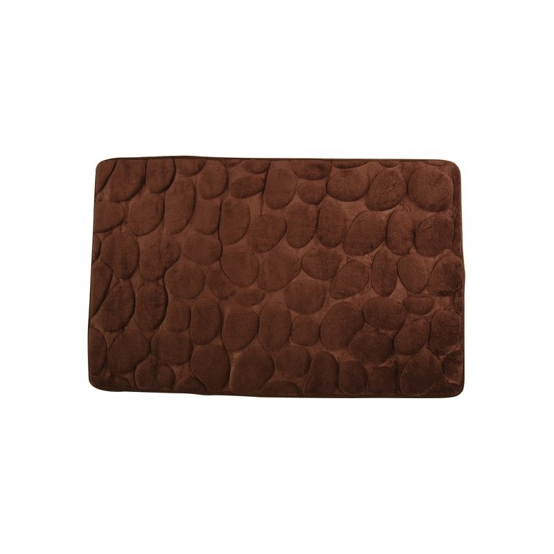 spirella Tapis de bain Microfibre PEBBLE 50x80cm Marron Chocolat MSV