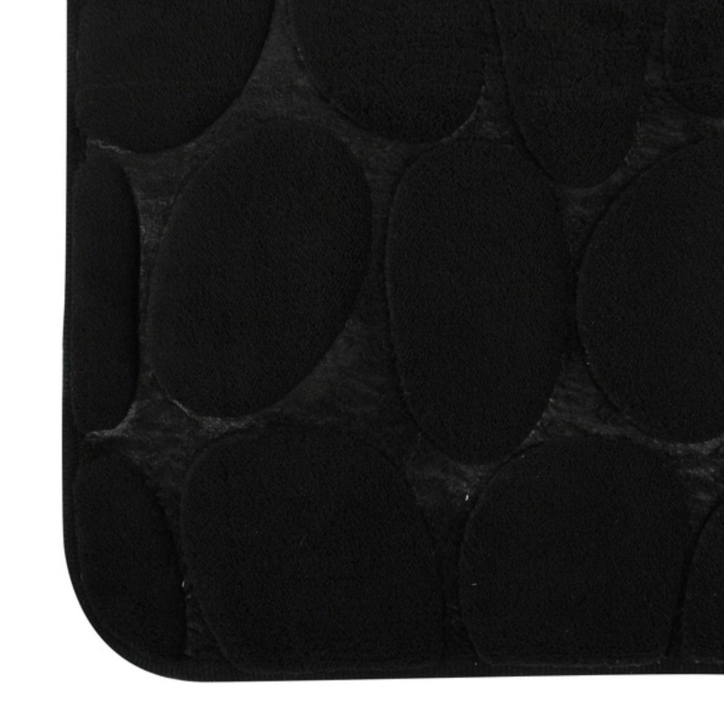 Spirella Tapis De Bain Microfibre PEBBLE 50x80cm Noir MSV