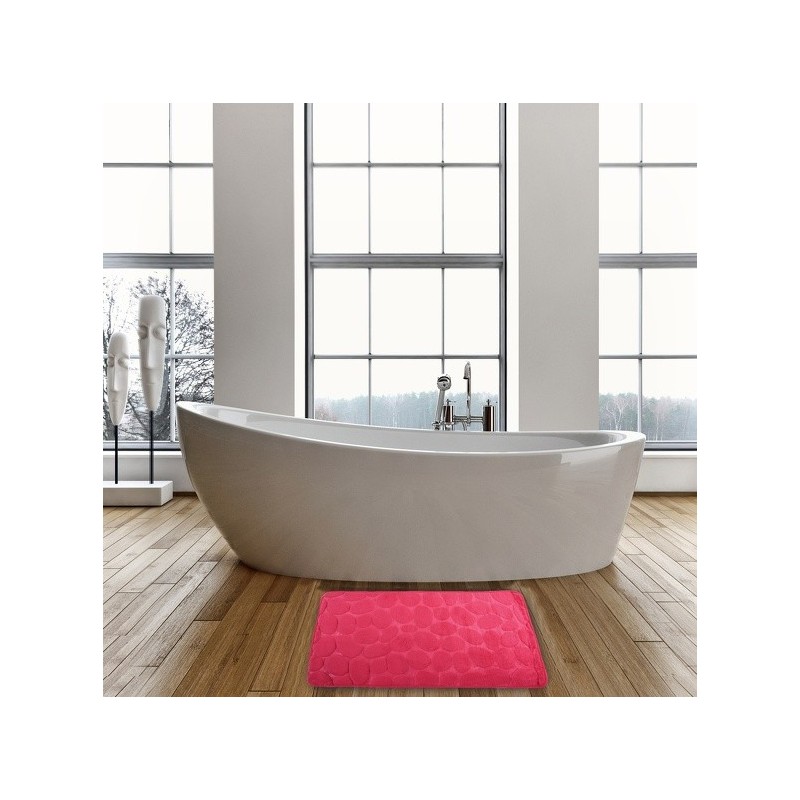 Spirella Tapis De Bain Microfibre PEBBLE 50x80cm Rose Fuschia MSV
