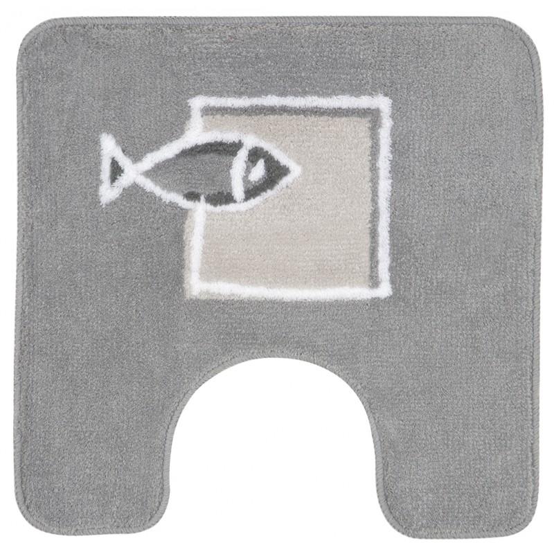 spirella Tapis de bain Polyester ANDROS 50x50cm motif poisson Gris Spirella