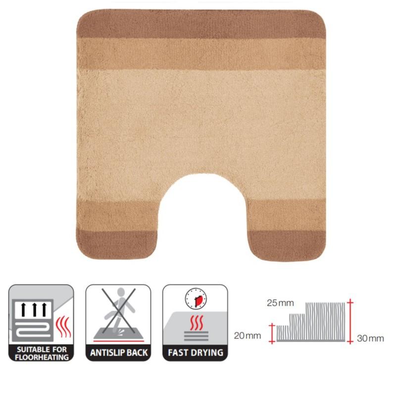 Spirella Tapis De Bain Polyester BALANCE 55x55cm Beige Bahamas Spirella