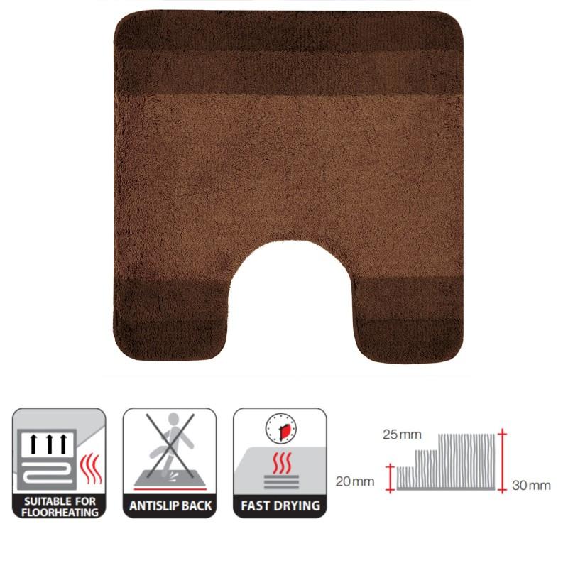 Spirella Tapis De Bain Polyester BALANCE 55x55cm Marron Spirella