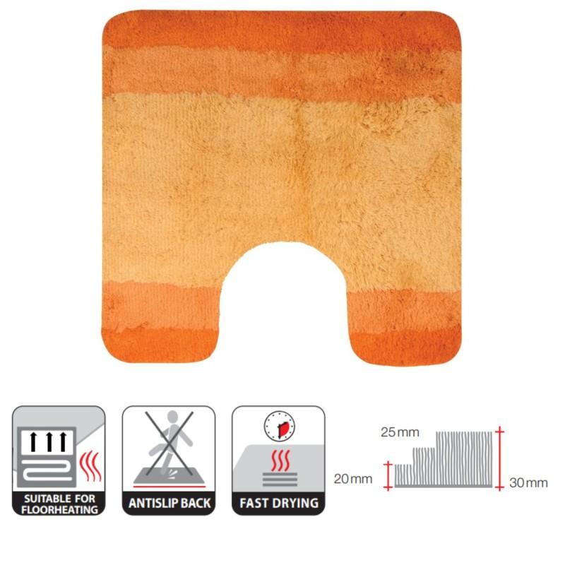 Spirella Tapis De Bain Polyester BALANCE 55x55cm Orange Spirella