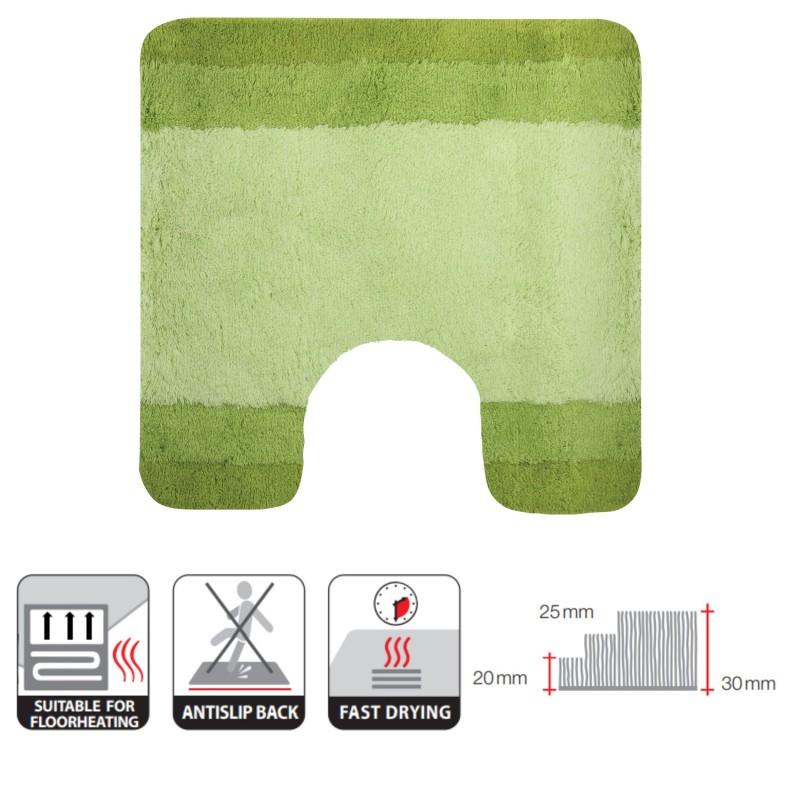 Spirella Tapis De Bain Polyester BALANCE 60x90cm Vert Kiwi Spirella