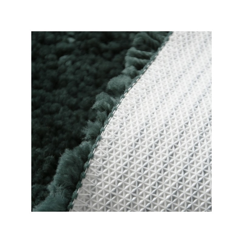 Spirella Tapis De Bain Rond HIGHLAND Ø110cm Vert Foncé Spirella