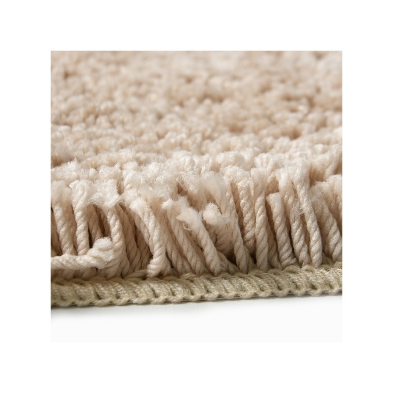 Spirella Tapis De Bain Rond Microfibre HIGHLAND Ø110cm Ecru Spirella