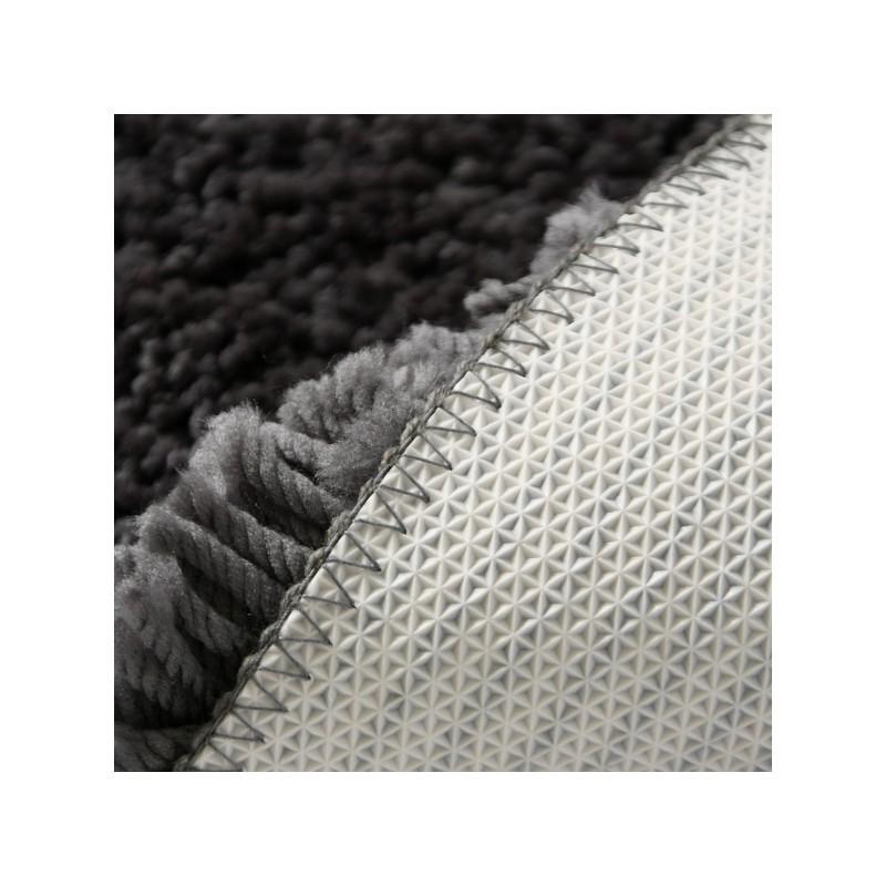 Spirella Tapis De Bain Rond Microfibre HIGHLAND Ø110cm Gris Granit Spirella