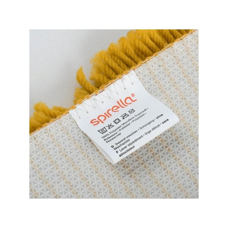 Spirella Tapis De Bain Rond Microfibre HIGHLAND Ø110cm Safran Spirella