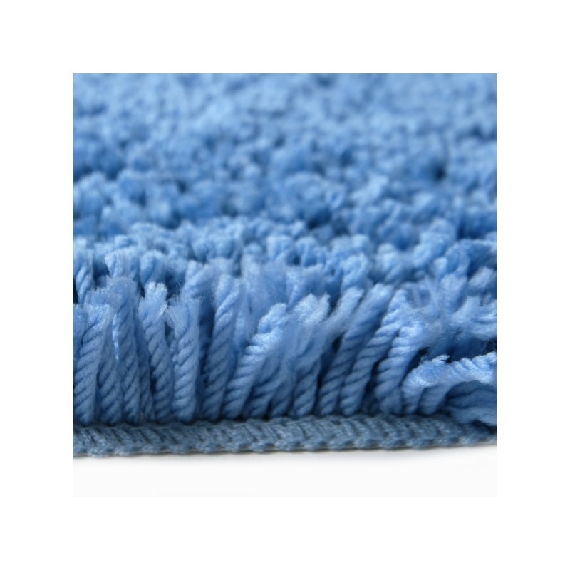 Spirella Tapis De Bain Rond Microfibre HIGHLAND Ø60cm Bleu Ciel Spirella