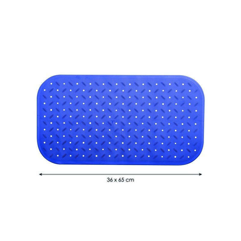 Spirella Tapis Fond De Baignoire Antidérapant Caoutchouc CLASS 36x65cm Bleu MSV