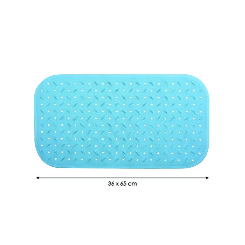 Spirella Tapis Fond De Baignoire Antidérapant Caoutchouc CLASS 36x65cm Bleu Ciel MSV