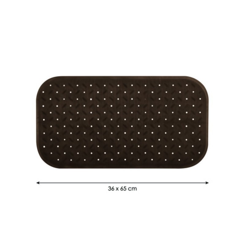 Spirella Tapis Fond De Baignoire Antidérapant Caoutchouc CLASS 36x65cm Chocolat MSV