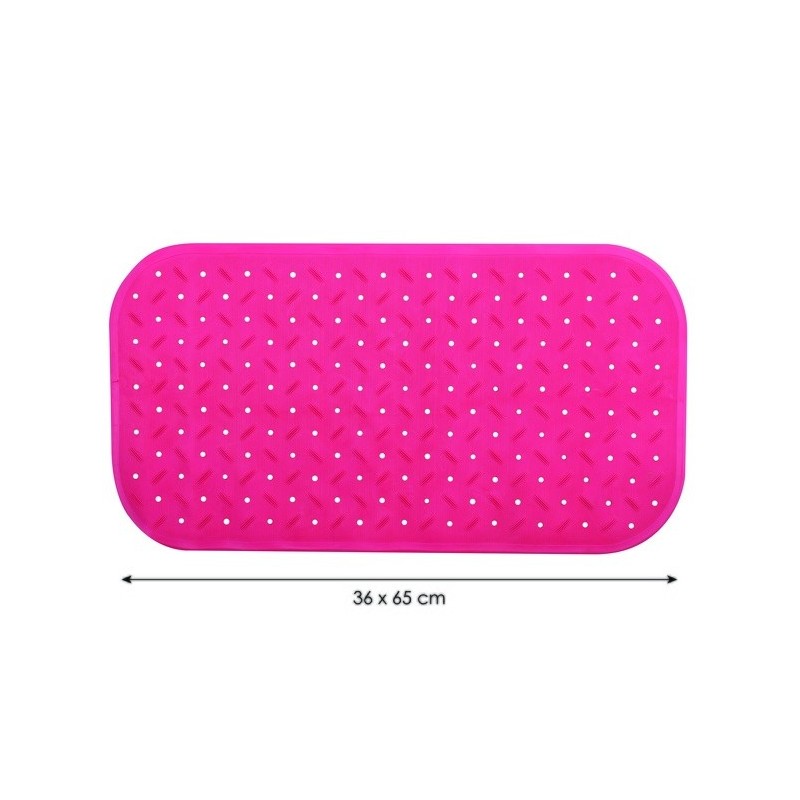 Spirella Tapis Fond De Baignoire Antidérapant Caoutchouc CLASS 36x65cm Rose Fuschia MSV