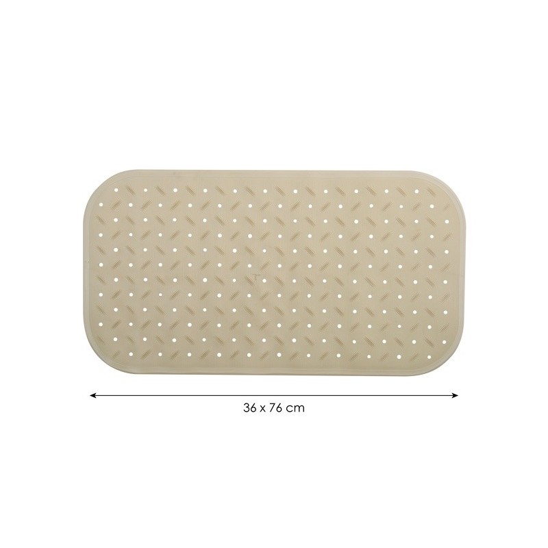 Spirella Tapis Fond De Baignoire Antidérapant Caoutchouc CLASS 36x76cm Beige MSV