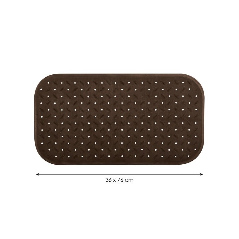 Spirella Tapis Fond De Baignoire Antidérapant Caoutchouc CLASS 36x76cm Chocolat MSV