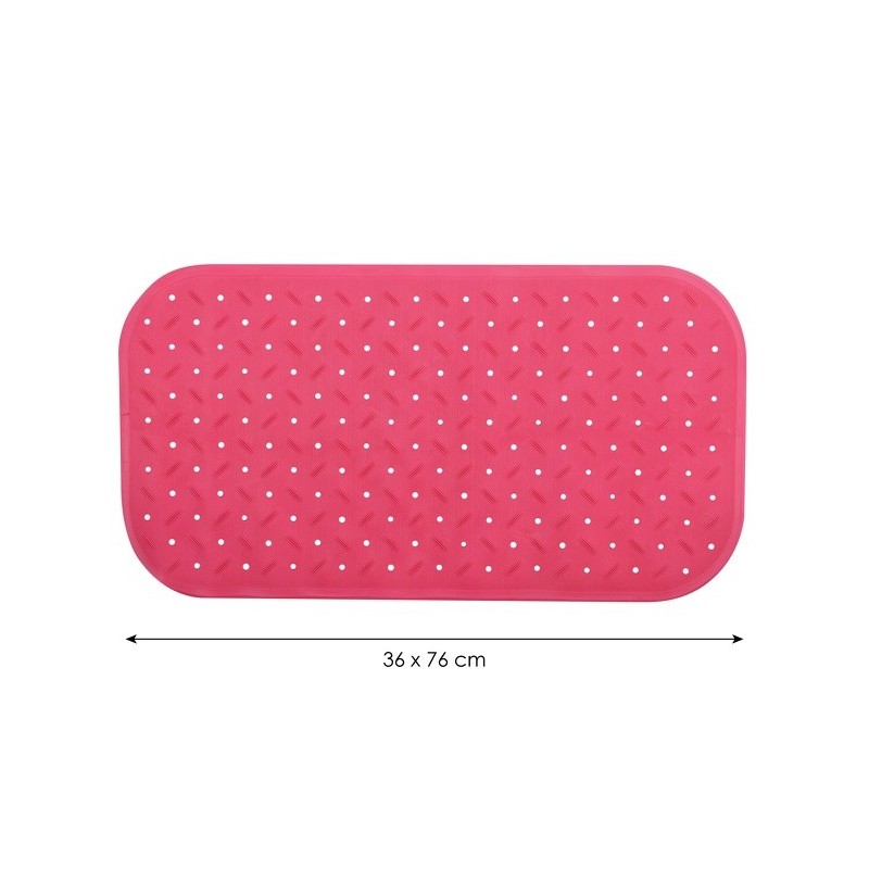Spirella Tapis Fond De Baignoire Antidérapant Caoutchouc CLASS 36x76cm Rose Fuschia MSV