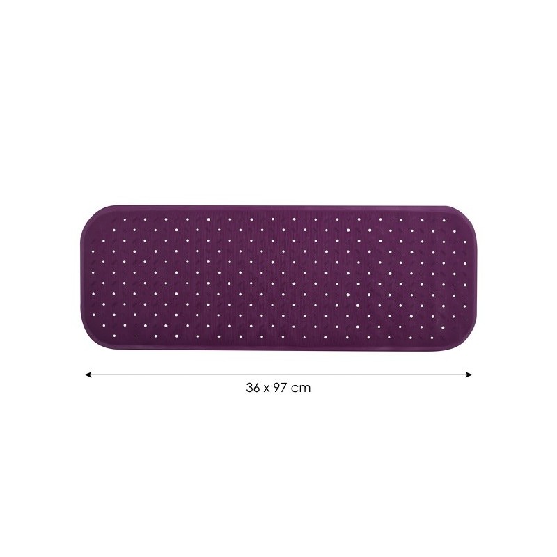 Spirella Tapis Fond De Baignoire Antidérapant Caoutchouc CLASS 36x97cm Violet MSV
