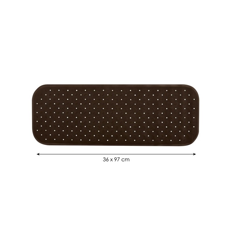 Spirella Tapis Fond De Baignoire Antidérapant Caoutchouc CLASS 36x97cm Chocolat MSV