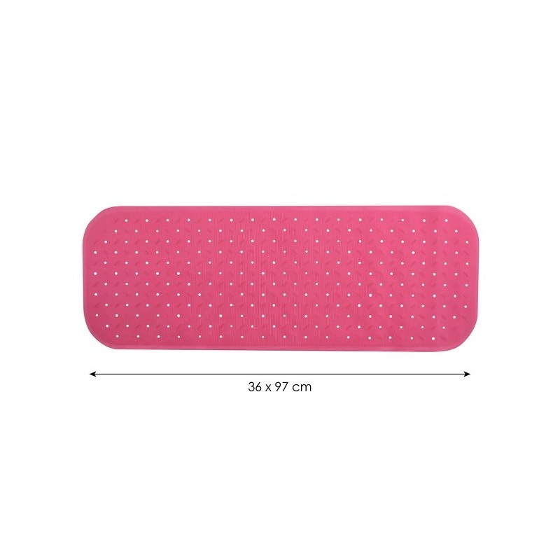 Spirella Tapis Fond De Baignoire Antidérapant Caoutchouc CLASS 36x97cm Fuschia MSV