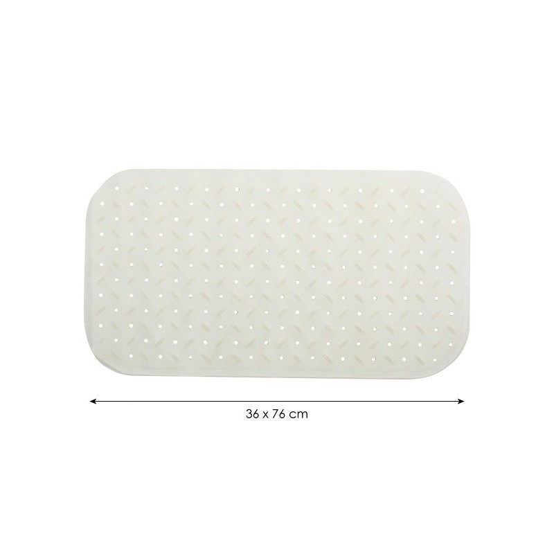 Spirella Tapis Fond De Baignoire Antidérapant Caoutchouc CLASS 36x76cm Blanc MSV