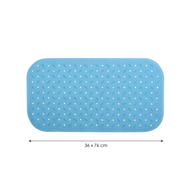 Spirella Tapis Fond De Baignoire Antidérapant Caoutchouc CLASS 36x76cm Bleu Ciel MSV
