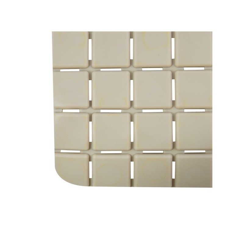 Spirella Tapis Fond De Baignoire Antidérapant Caoutchouc QUADRO 36x76cm Beige MSV