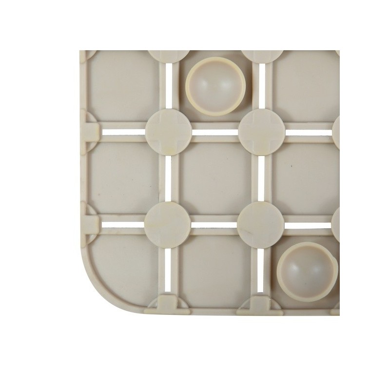Spirella Tapis Fond De Baignoire Antidérapant Caoutchouc QUADRO 36x76cm Beige MSV