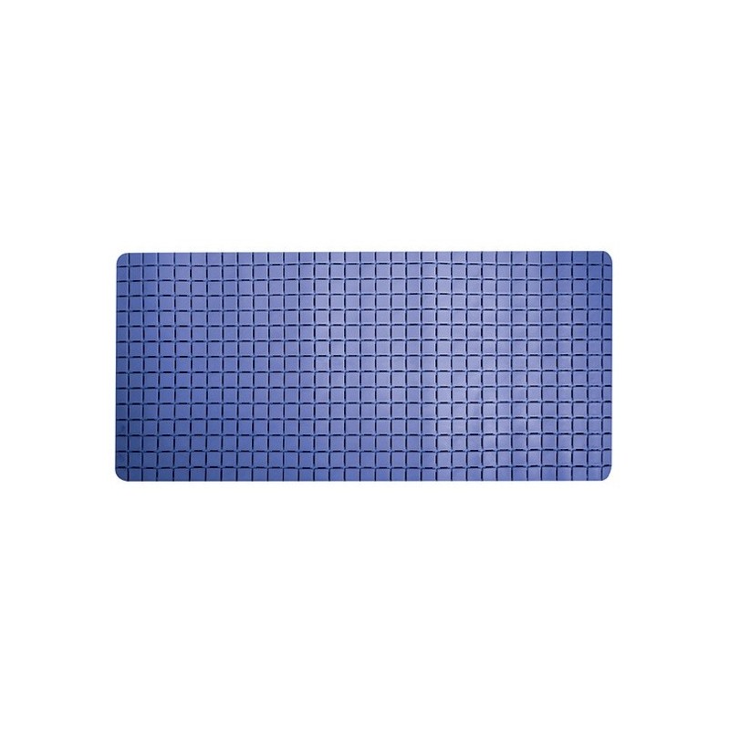 spirella Tapis Fond de baignoire antidérapant Caoutchouc QUADRO 36x76cm Bleu Foncé MSV