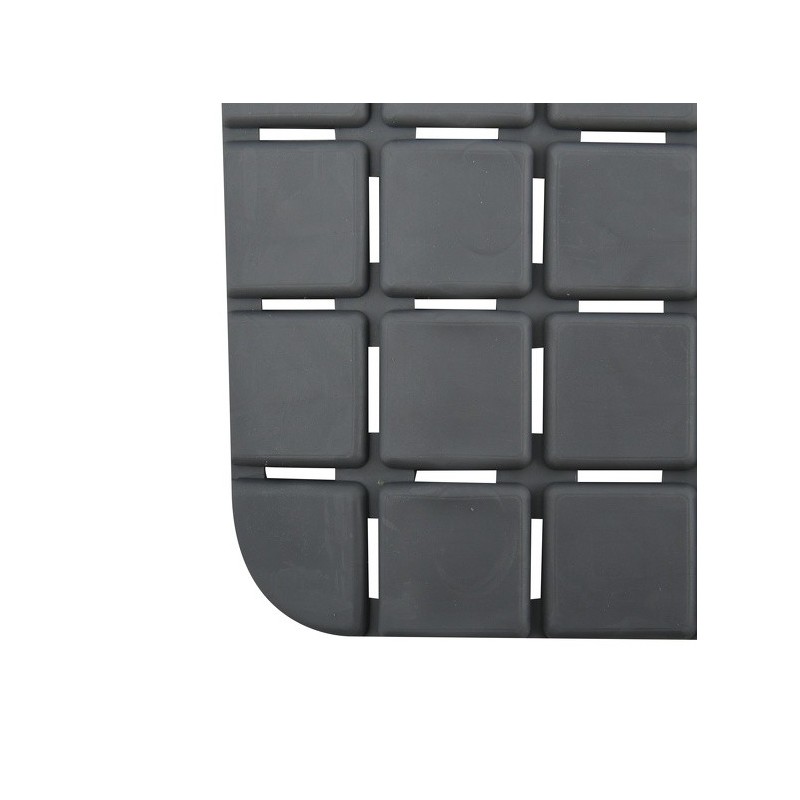 Spirella Tapis Fond De Baignoire Antidérapant Caoutchouc QUADRO 36x76cm Gris MSV