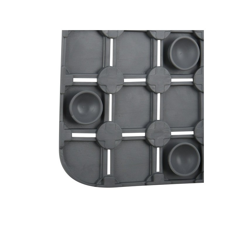 Spirella Tapis Fond De Baignoire Antidérapant Caoutchouc QUADRO 36x76cm Gris MSV